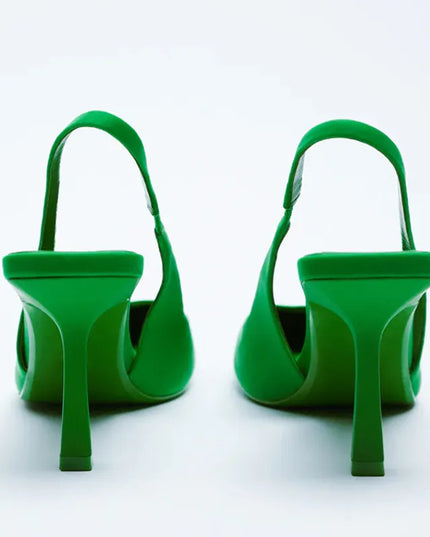 Point Toe Slingback Pumps 