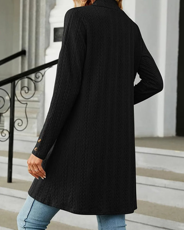 Open Front Long Sleeve Cardigan