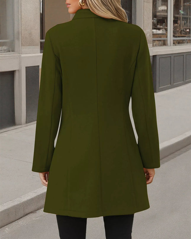 Button Up Long Sleeve Coat