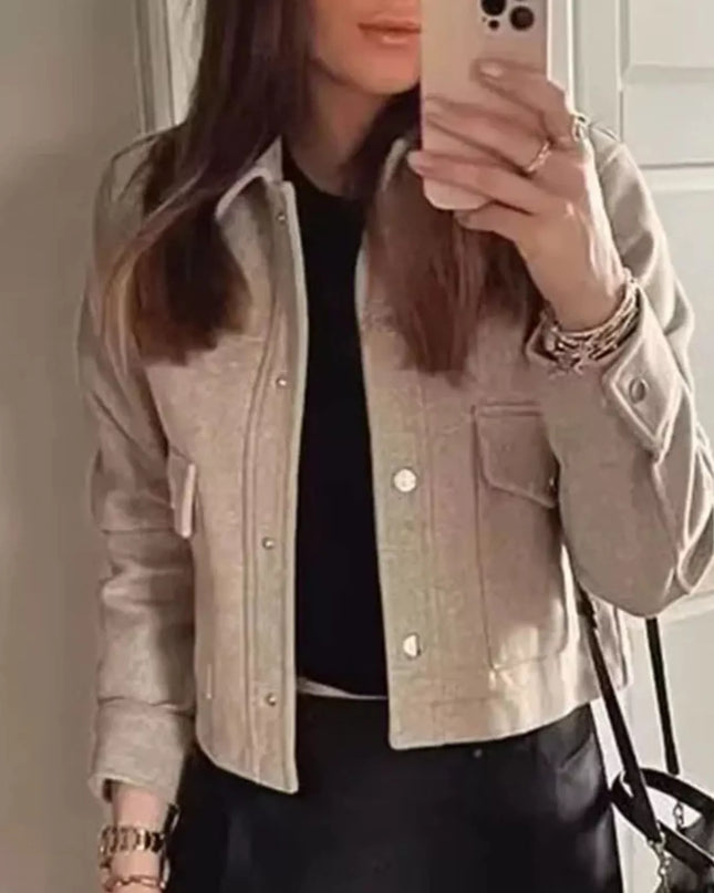 Snap Down Long Sleeve Jacket