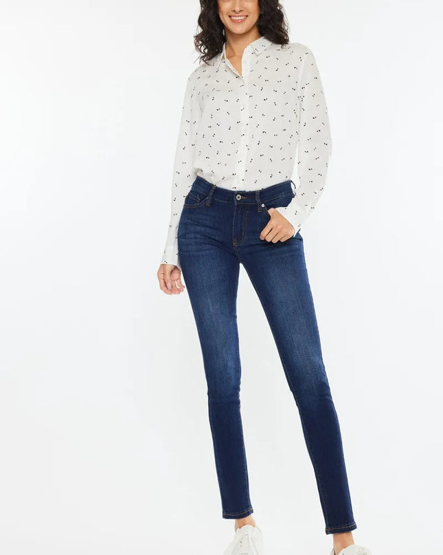 Kancan Mid Rise Super Skinny Jeans 