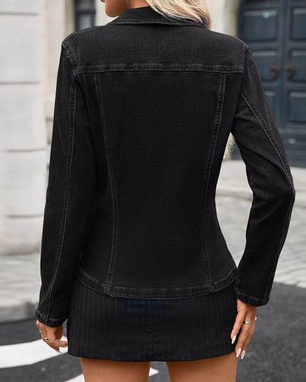 Button Up Long Sleeve Denim Jacket