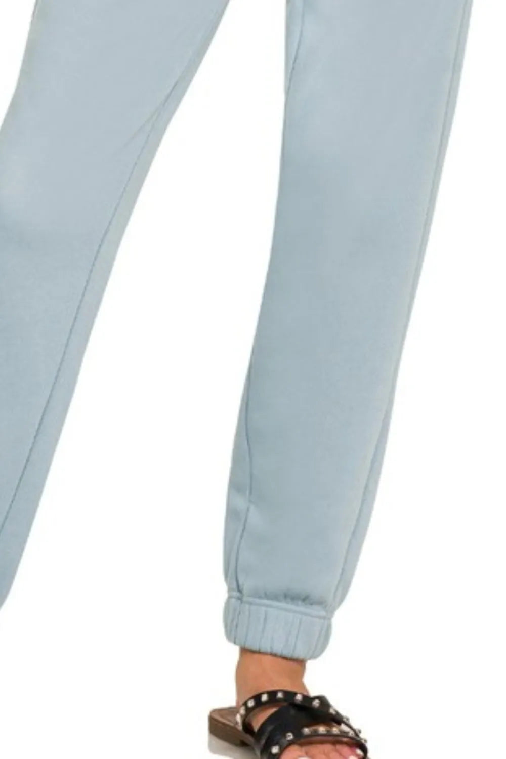 Zenana Fleece Jogger Sweatpants With Pockets 