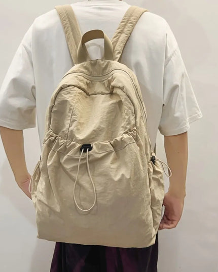 Drawstring Nylon Backpack Bag