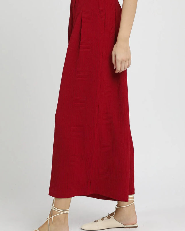 Umgee Elastic Waist Wide Leg Pants