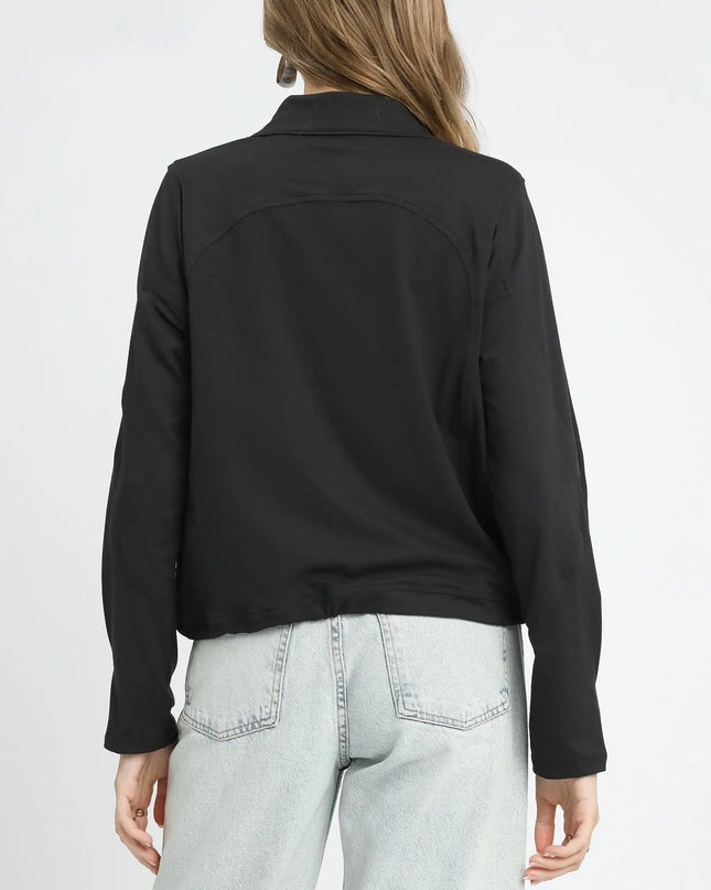 Umgee Half-Zip Sweatshirt with Front kangaroo pocket