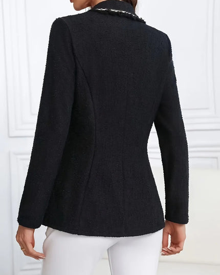 Single-Breasted Lapel Collar Blazer