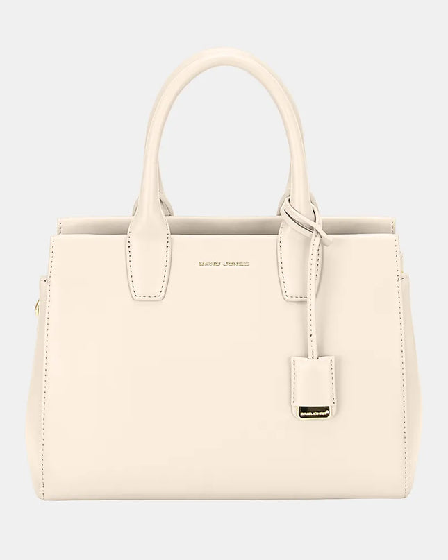 David Jones PU Leather Handbag Creamy White One Size