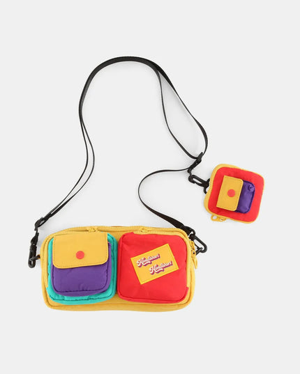 Himawari Removable Strap Nylon Crossbody Bag with EarPods Bag Yellow One Size