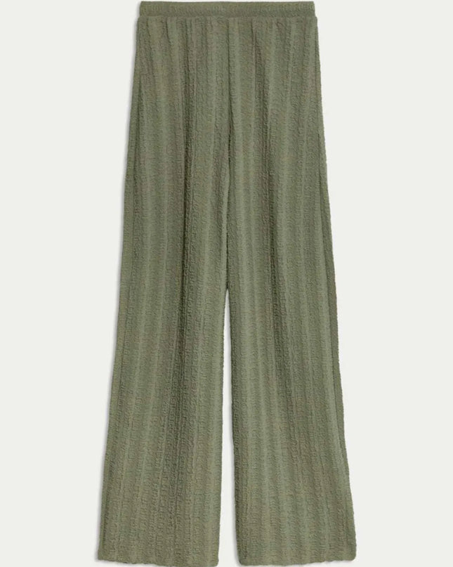 Round Neck Cap Sleeve Top and Pants Set