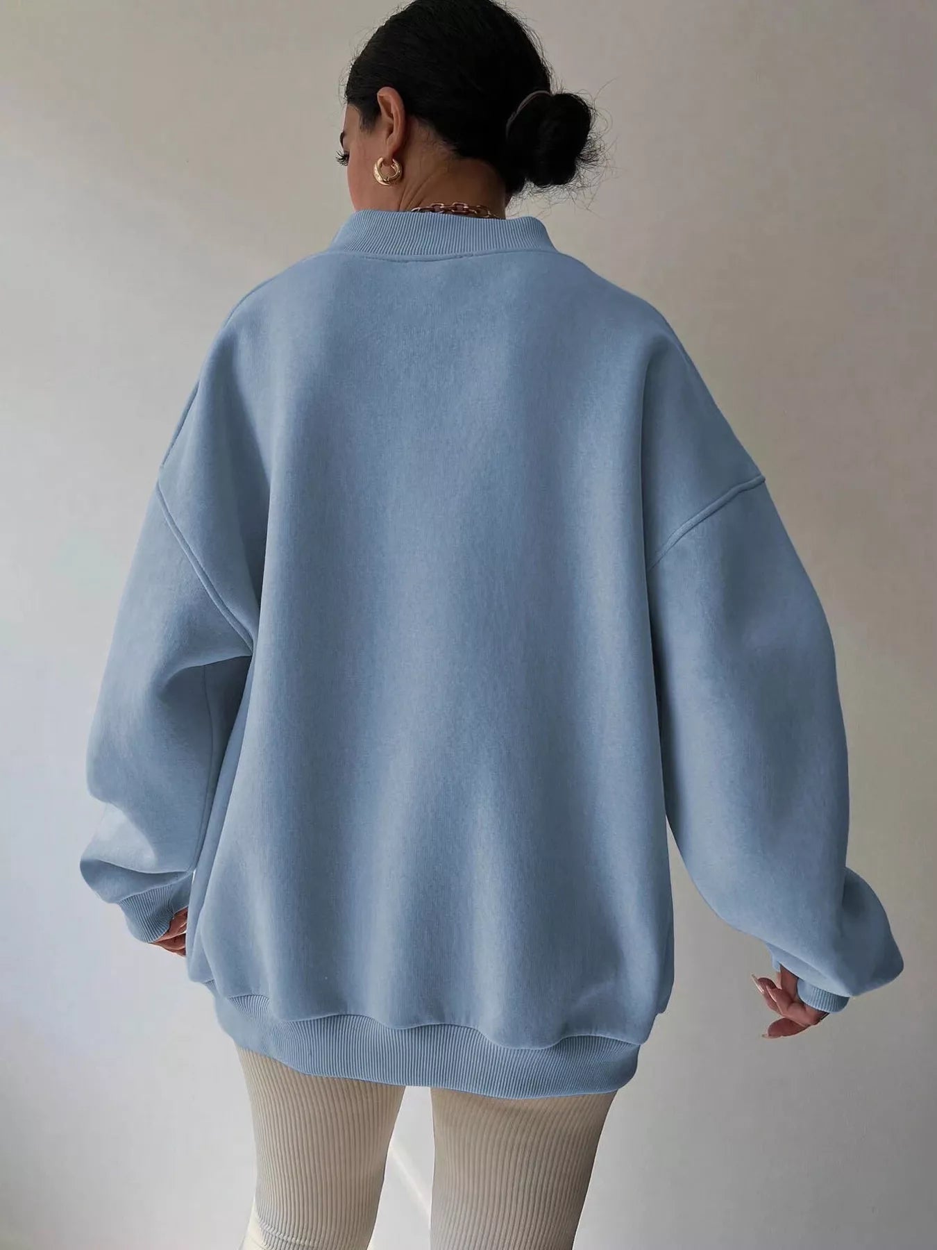 Dropped Shoulder Long Sleeve Oversized Sweatshirt