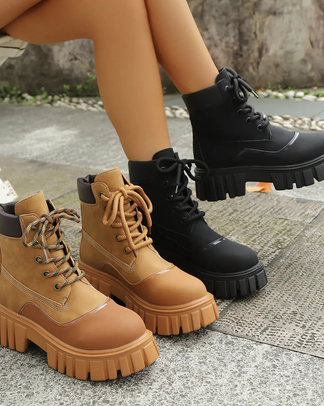 Lace Up Platform Boots