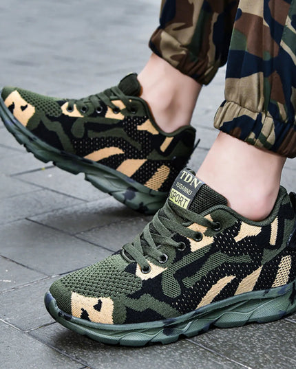Camouflage Mesh Athletic Sneakers 