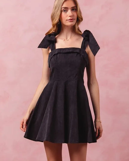 SO ME Fit and Flare Washed Gameday Dress