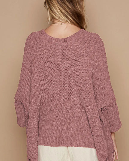 POL Open Front Sweater Cardigan with Pockets