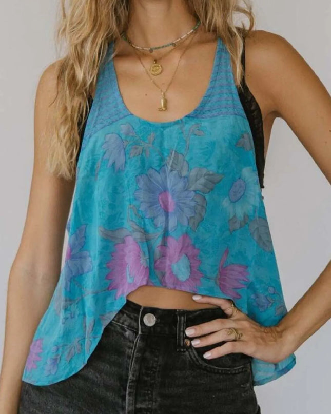 Printed Scoop Neck Tank 