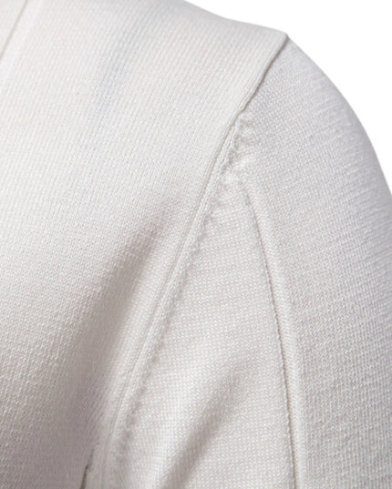 Men's Classic Zip-Neck Knitted Polo Shirt