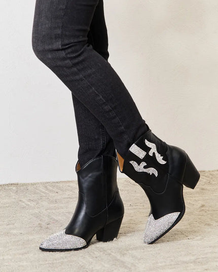 East Lion Corp Rhinestone Pointed Boots
