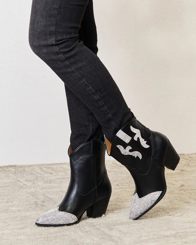 East Lion Corp Rhinestone Pointed Boots