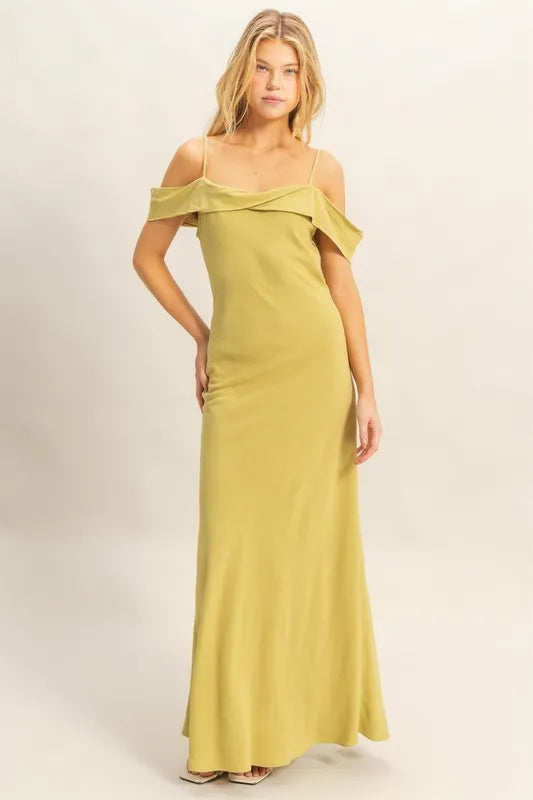 HYFVE Flattering Fit Cami Maxi Dress MATCHA
