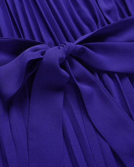 Cutout Tied Pleated Sleeveless Jumpsuit