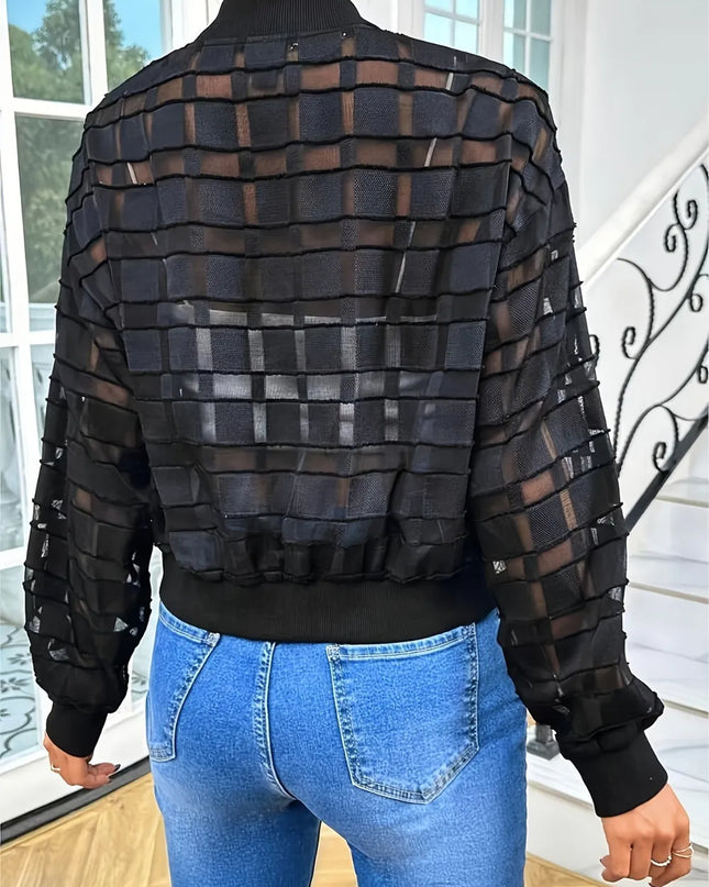 Zip Up Baseball Collar Outerwear