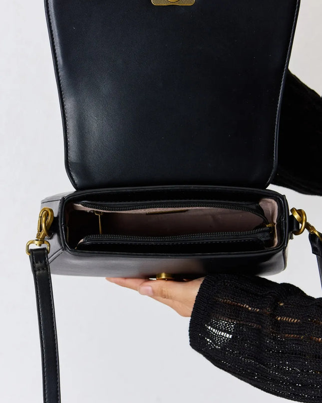 David Jones PU Leather Crossbody Bag