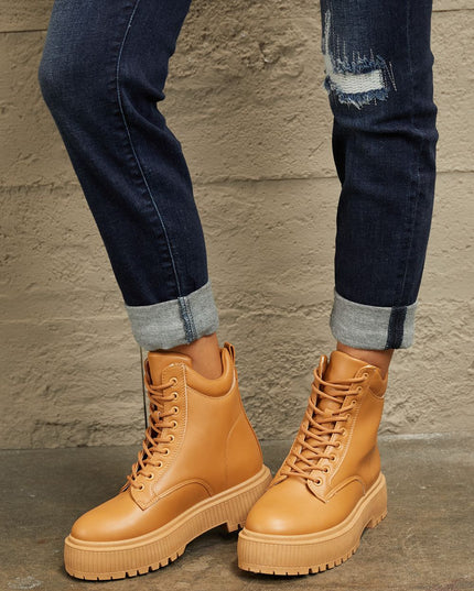 East Lion Corp Platform Combat Boots
