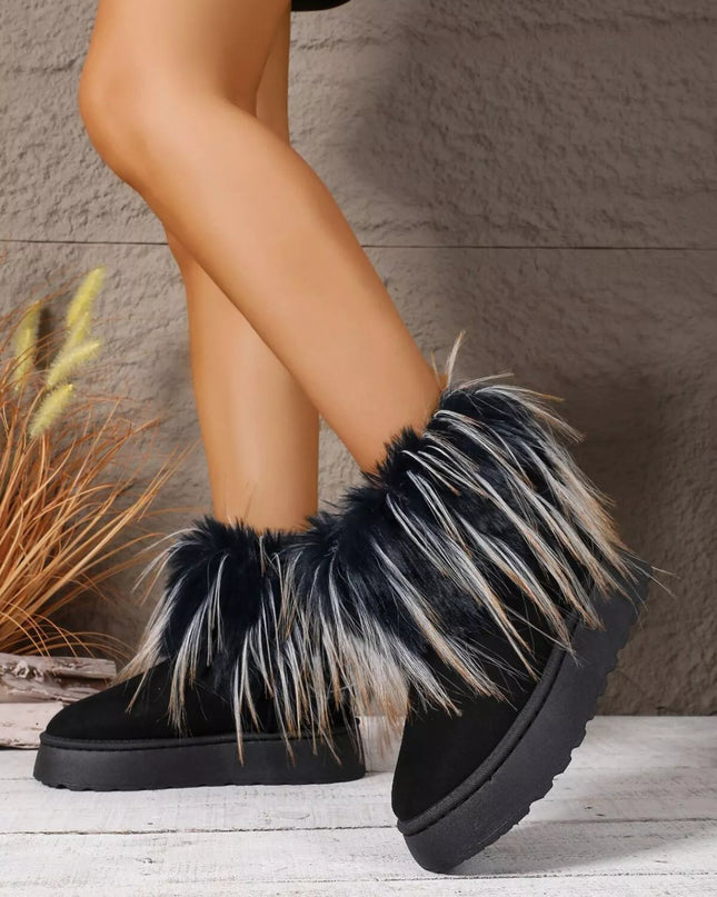 Round Toe Platform Boots