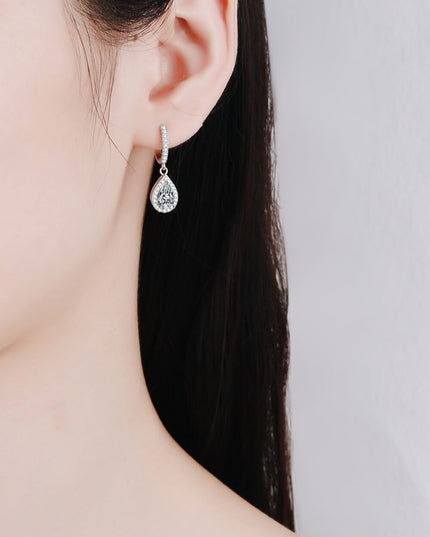 Moissanite Teardrop Earrings 