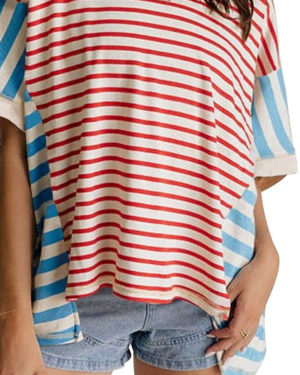 Colorful Striped Oversized T-Shirt