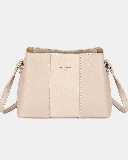 David Jones PU Leather Crossbody Bag Natural One Size