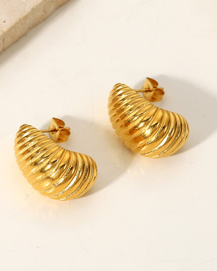 Shell Shore Spiral Stud Earrings