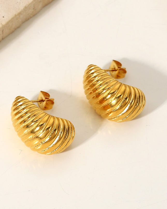 Shell Shore Spiral Stud Earrings