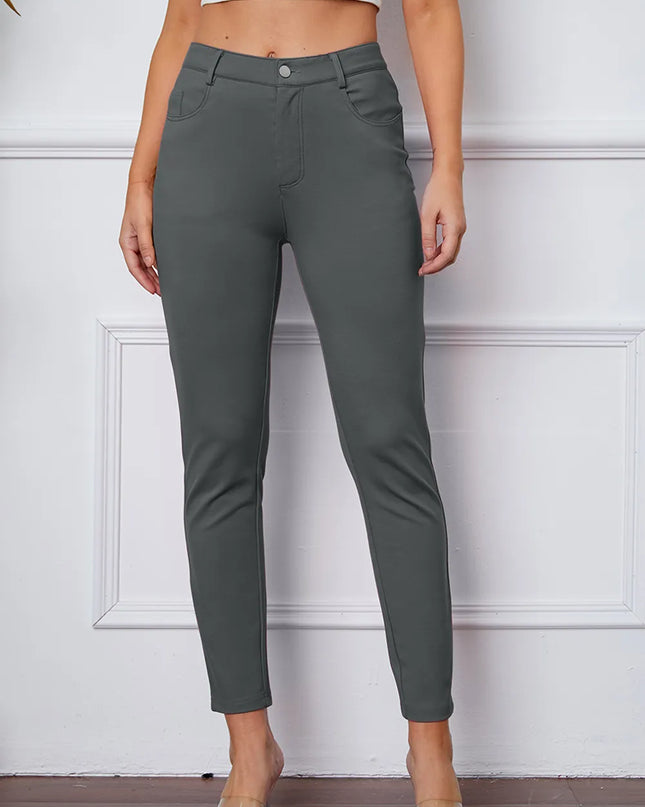 StretchyStitch Pants by Basic Bae Dark Gray