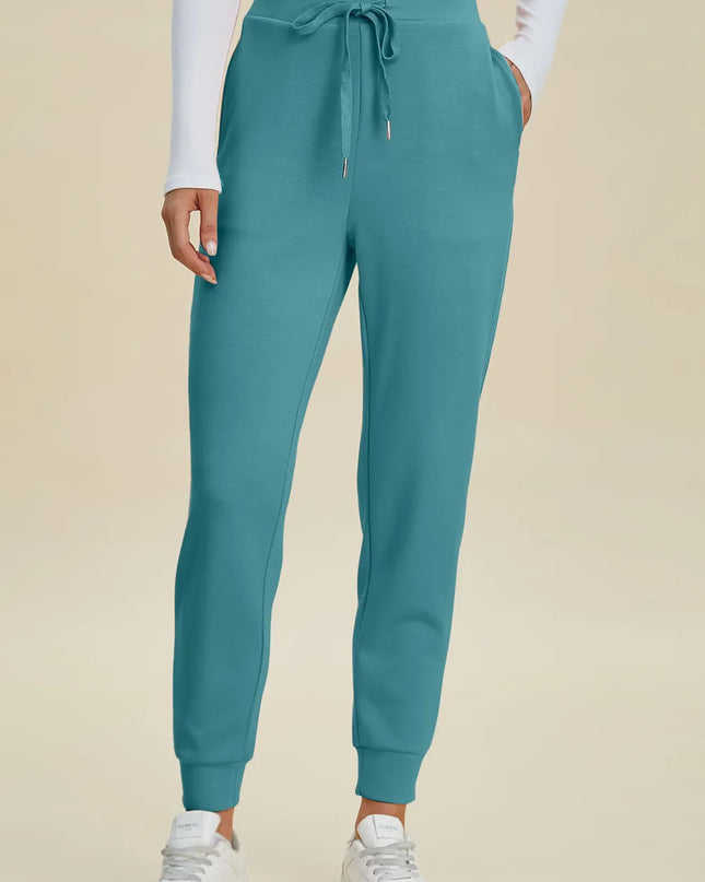 Basic Bae Full Size Air Scuba Drawstring High Waist Joggers