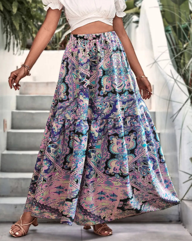 Printed Maxi Skirt 