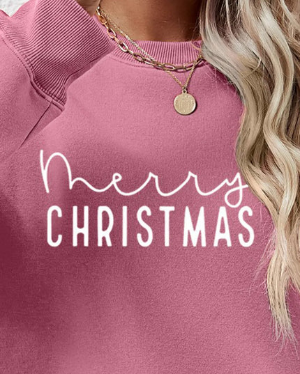 MERRY CHRISTMAS Dropped Shoulder Sweatshirt