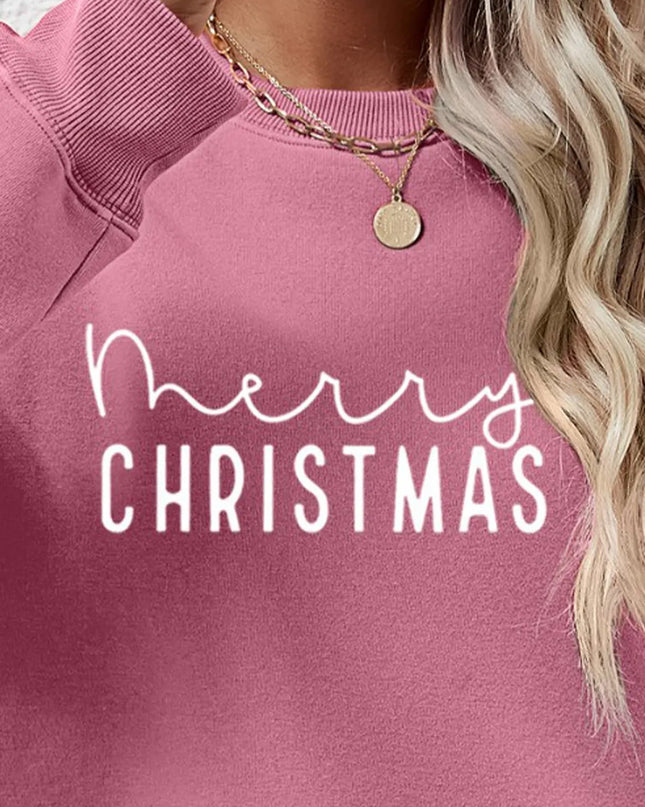 MERRY CHRISTMAS Dropped Shoulder Sweatshirt