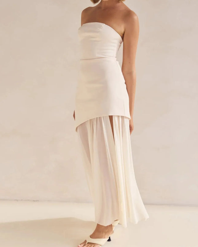 Layered Slit Tube Maxi Dress
