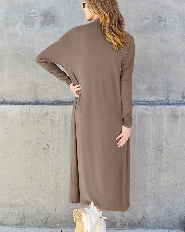 Basic Bae Full Size Open Front Long Sleeve Cover Up