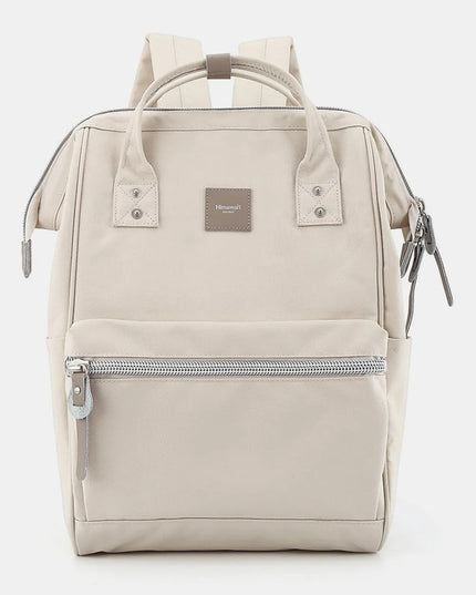 Himawari Water Resistant Canvas Backpack Bag with Side Pockets Beige One Size
