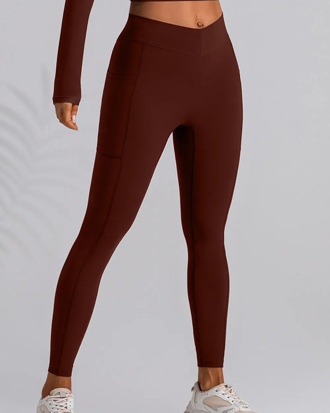 High Waist Active Leggings with Pockets 