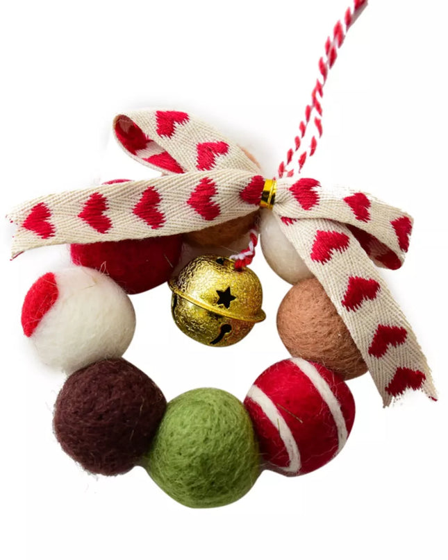 Christmas Felt Ball Garland Ornament
