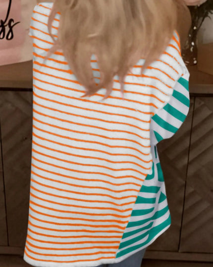 Colorful Striped Oversized T-Shirt