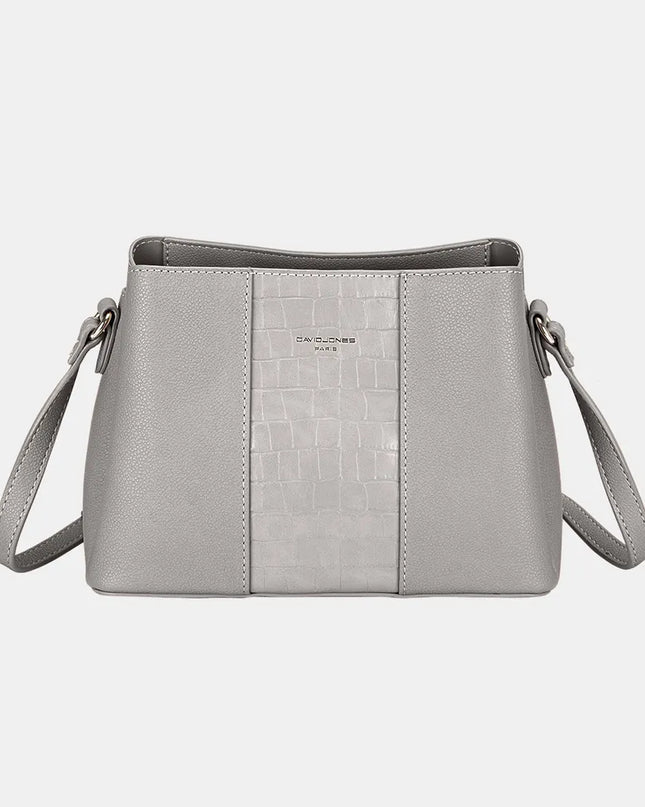 David Jones PU Leather Crossbody Bag Grey One Size