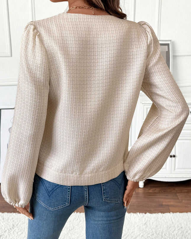 Button-Front Jacket with Pocket Details