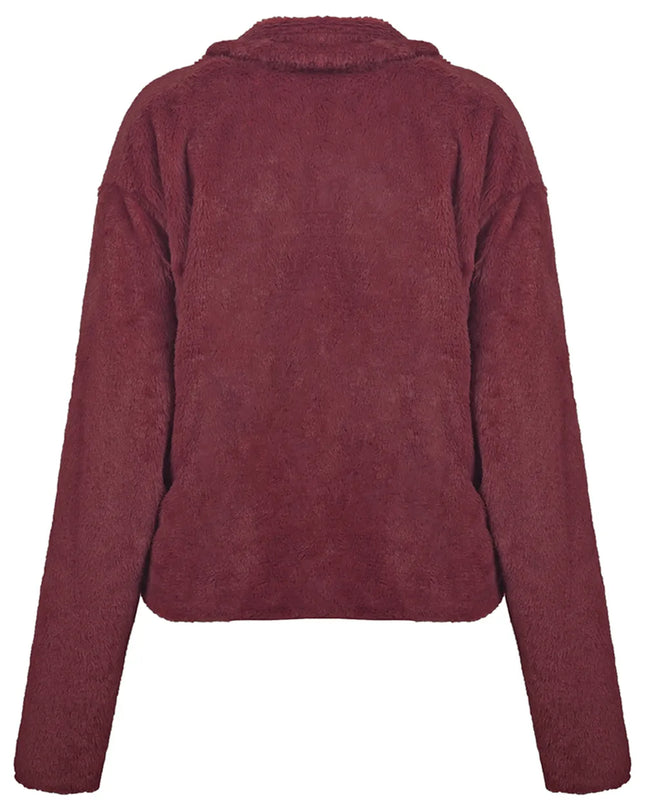 Ivy Lane Plush Open Front Dropped Shoulder Jacket