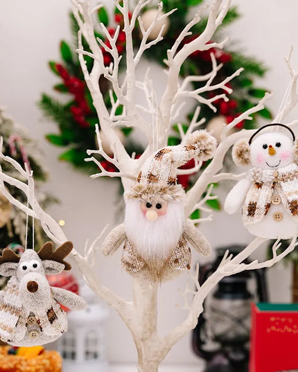 Santa Snowman Reindeer Hanging Ornament