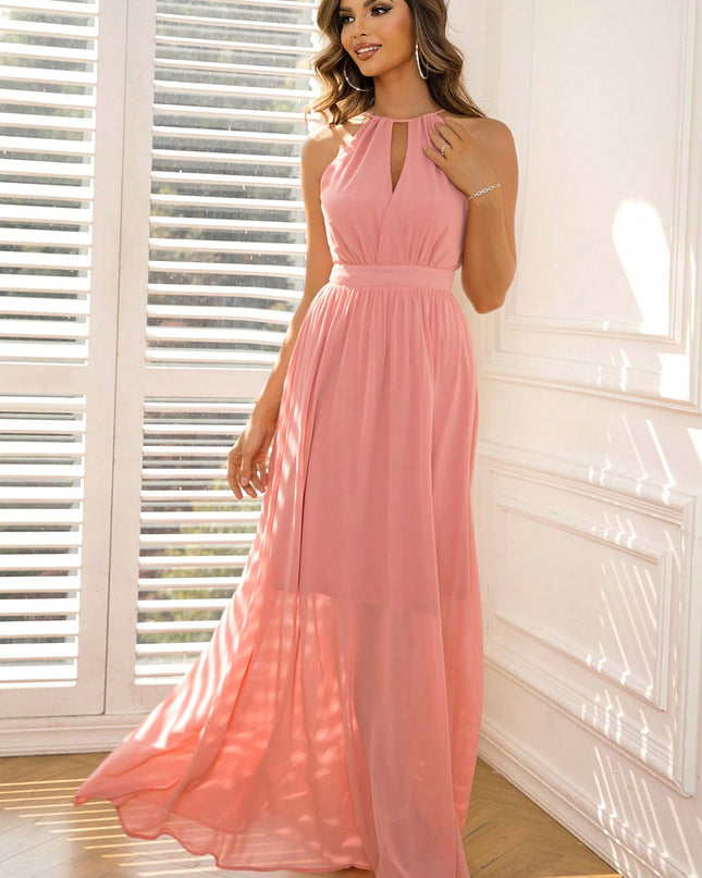 Tied Cutout Sleeveless Maxi Dress